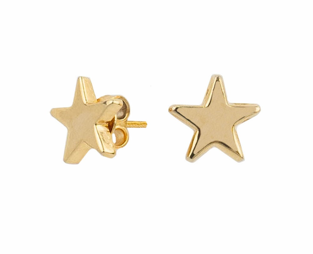 ARETE ESTRELLA BAÑADO EN ORO