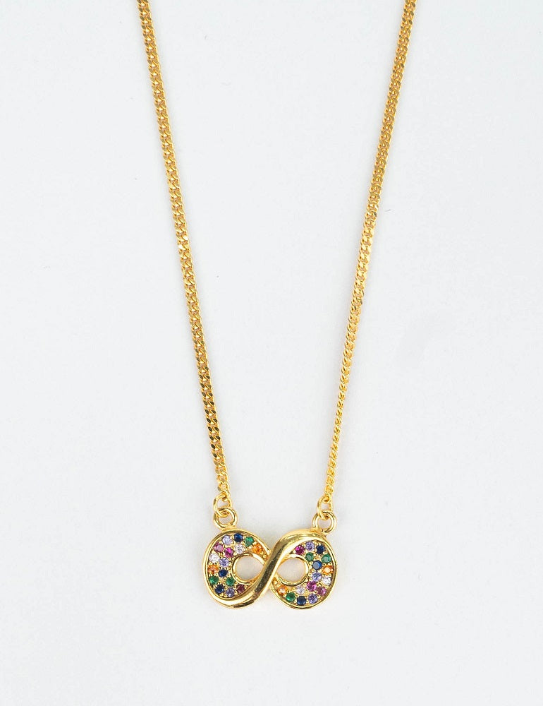 COLLAR INFINITO CIRCONES BAÑADO