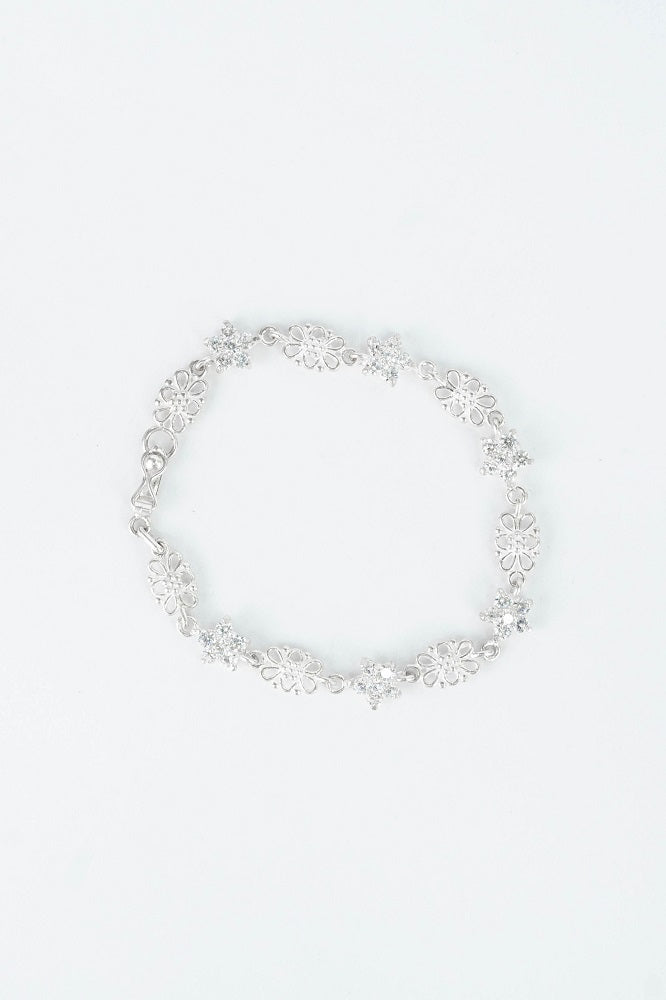 PULSERA ROSETA Y FLORES