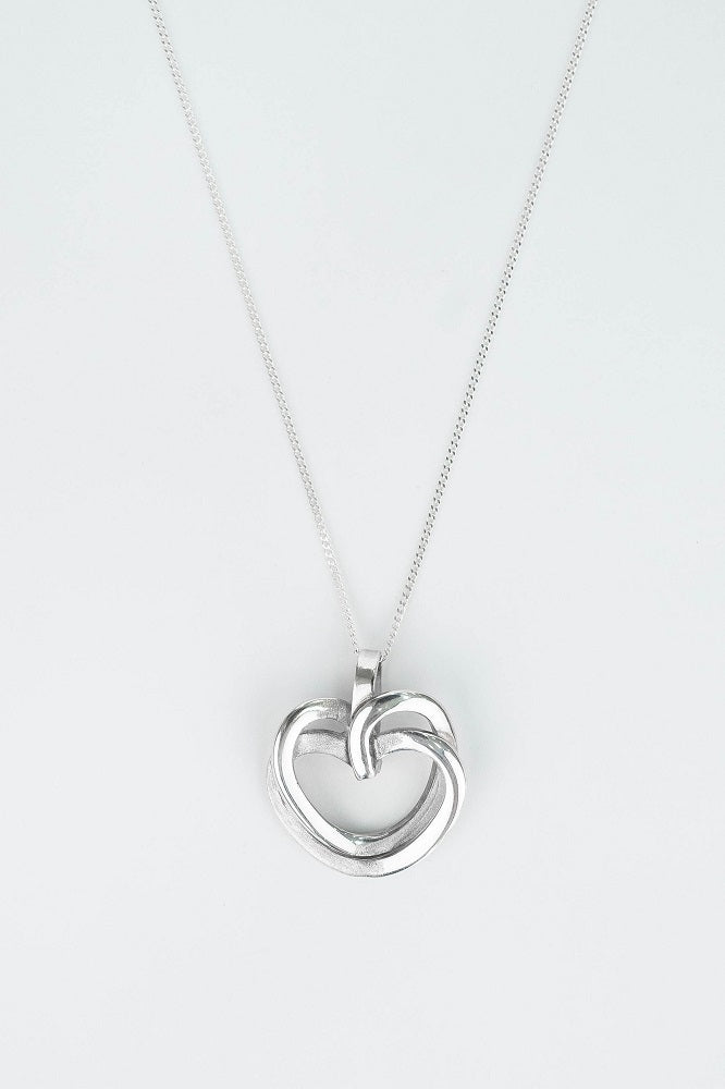 CADENA PANCER Y DIJE CORAZON DOBLE GRANDE