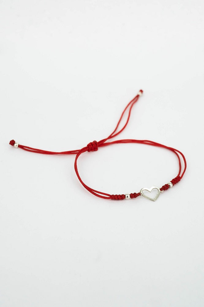 PULSERA HILO ROJO CORAZON SILUETA