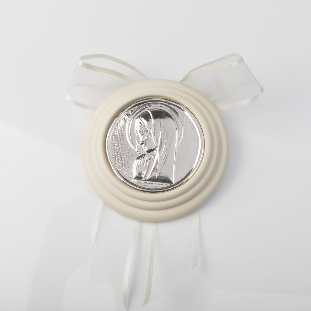 MEDALLA DE CUNA VIRGEN RESO BLANCO PLATA