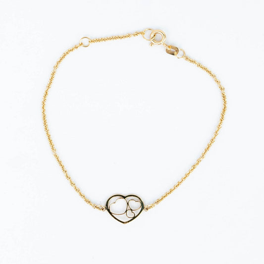 PULSERA CORAZONES CALADOS