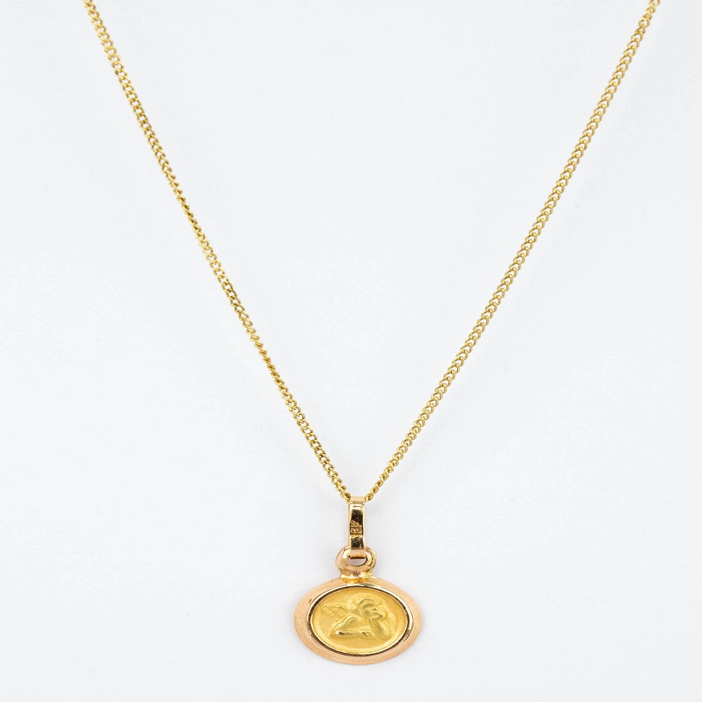 CADENA PANCER Y DIJE ANGELITO BB