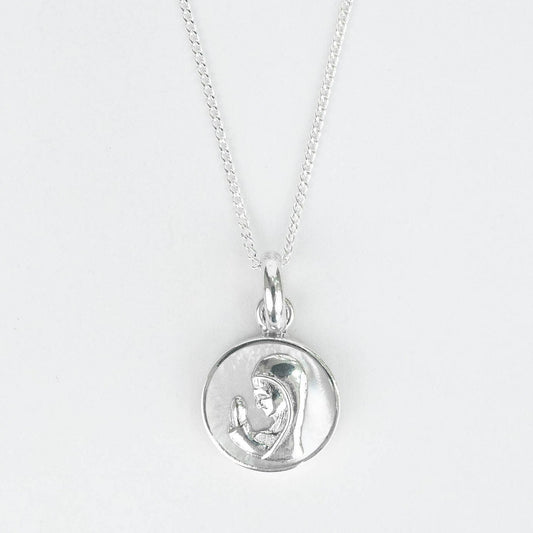 CADENA PANCER Y DIJE VIRGEN RESO NACAR PLATA