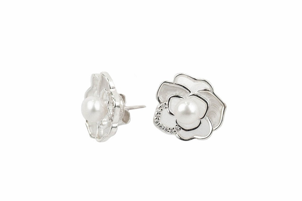 ARETE PERLA FLOR