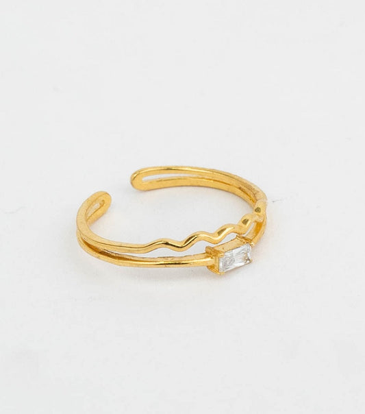 ANILLO DOBLE MINIMALISTA BAÑADO