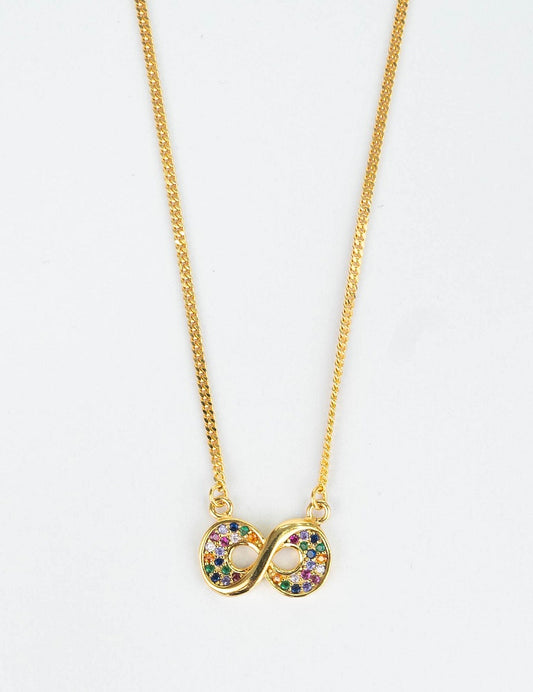 COLLAR INFINITO CIRCONES BAÑADO