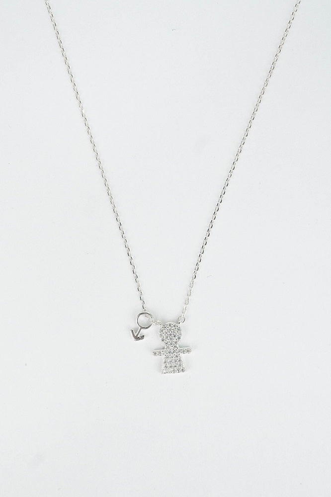 COLLAR CON DIJE NIÑO CIRCONES