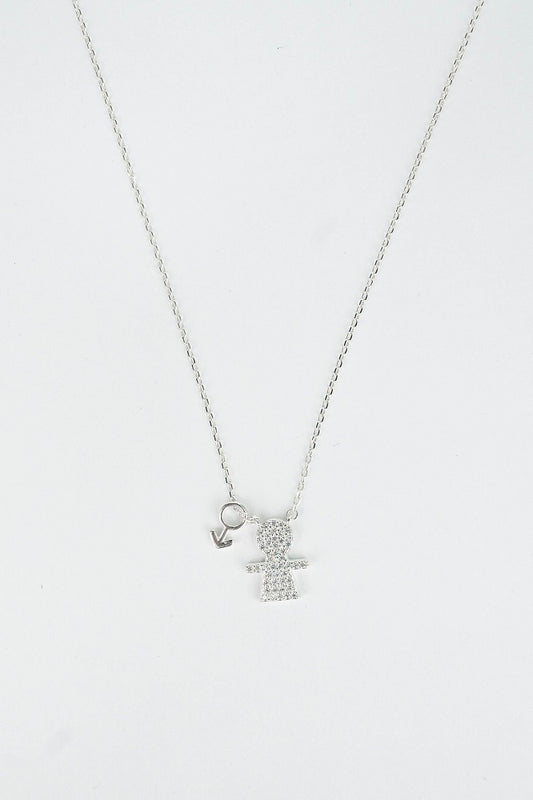 COLLAR CON DIJE NIÑO CIRCONES