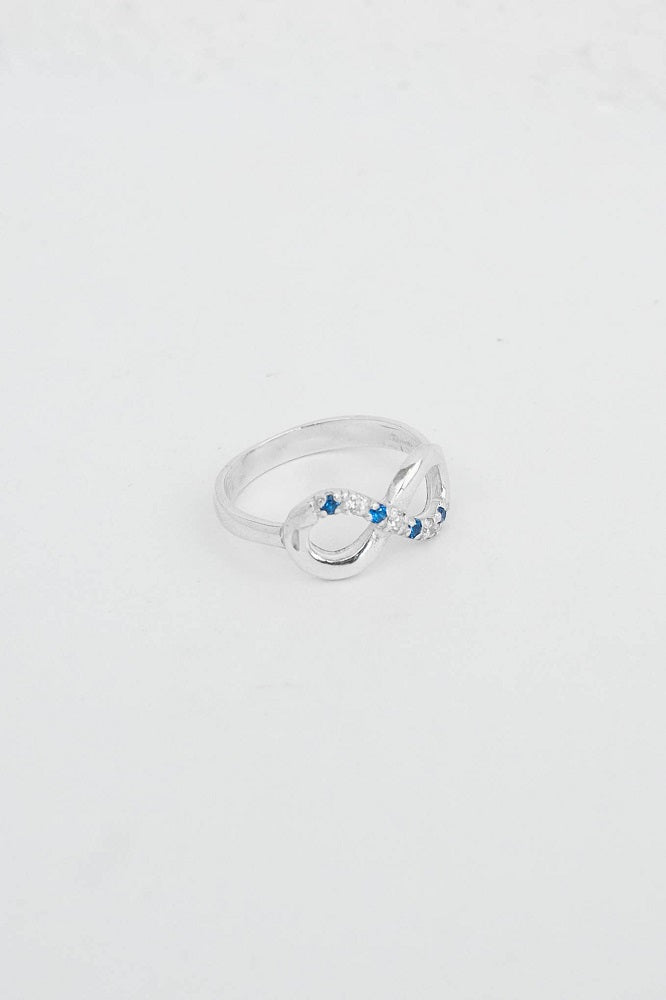 ANILLO INFINITO CIRCON ZAFIRO