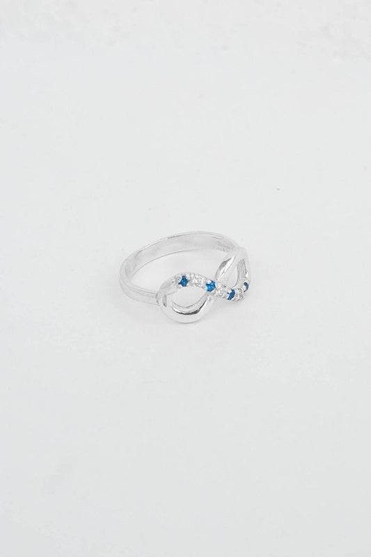 ANILLO INFINITO CIRCON ZAFIRO