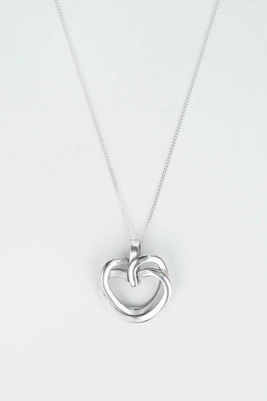 CADENA PANCER Y  DIJE CORAZON DOBLE GRANDE